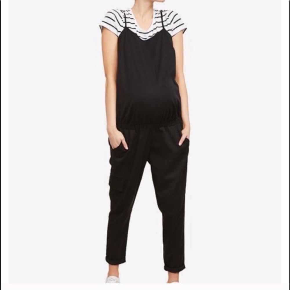 Black Maternity Jumpsuit